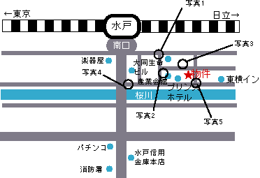 水戸市桜川酒店式公寓停车场