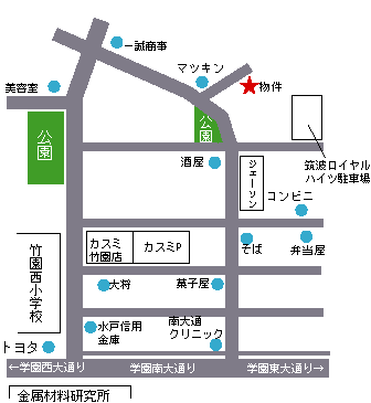 竹園酒店式公寓地図